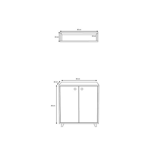 Nisa - L1186 Oak
White Hall Stand slika 5