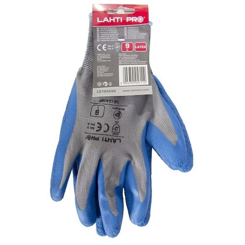 LAHTI PRO rukavice zaštitne sa lateksom plava-siva m l210408w slika 1