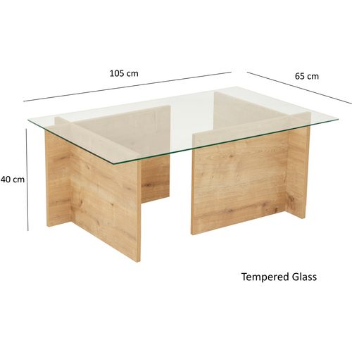 Hanah Home Escape - Sapphire Oak Sapphire Oak Coffee Table slika 12