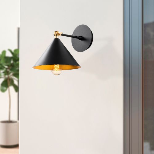 Berceste - 185BLACK-A Crna Zidna Lampa slika 1