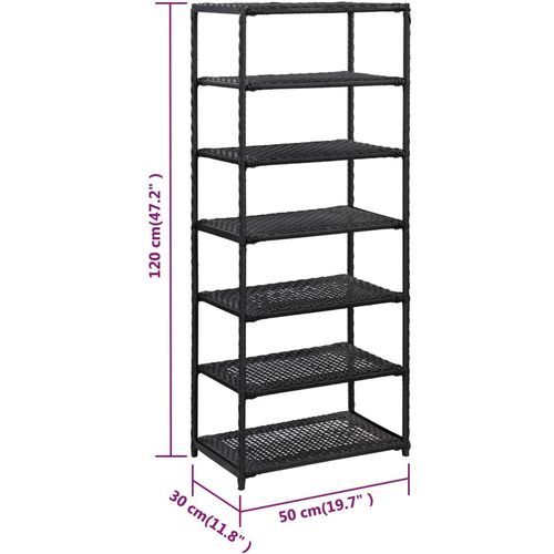 Stalak za cipele crni 50 x 30 x 120 cm od poliratana slika 27