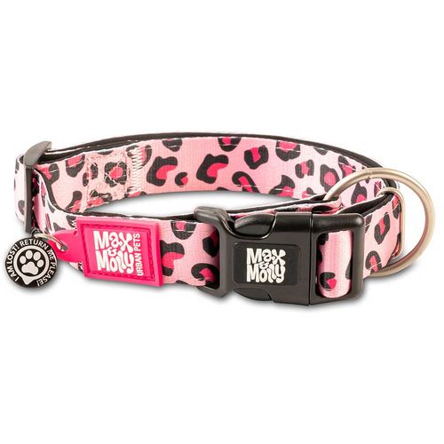 Max&Molly Ogrlica Smart ID Leopard Pink, XS – 1 cm x 22-35 cm slika 1