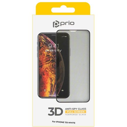 Zaštitno staklo Prio 3D Anti-Spy kaljeno staklo za iPhone 7/8 bijelo slika 2