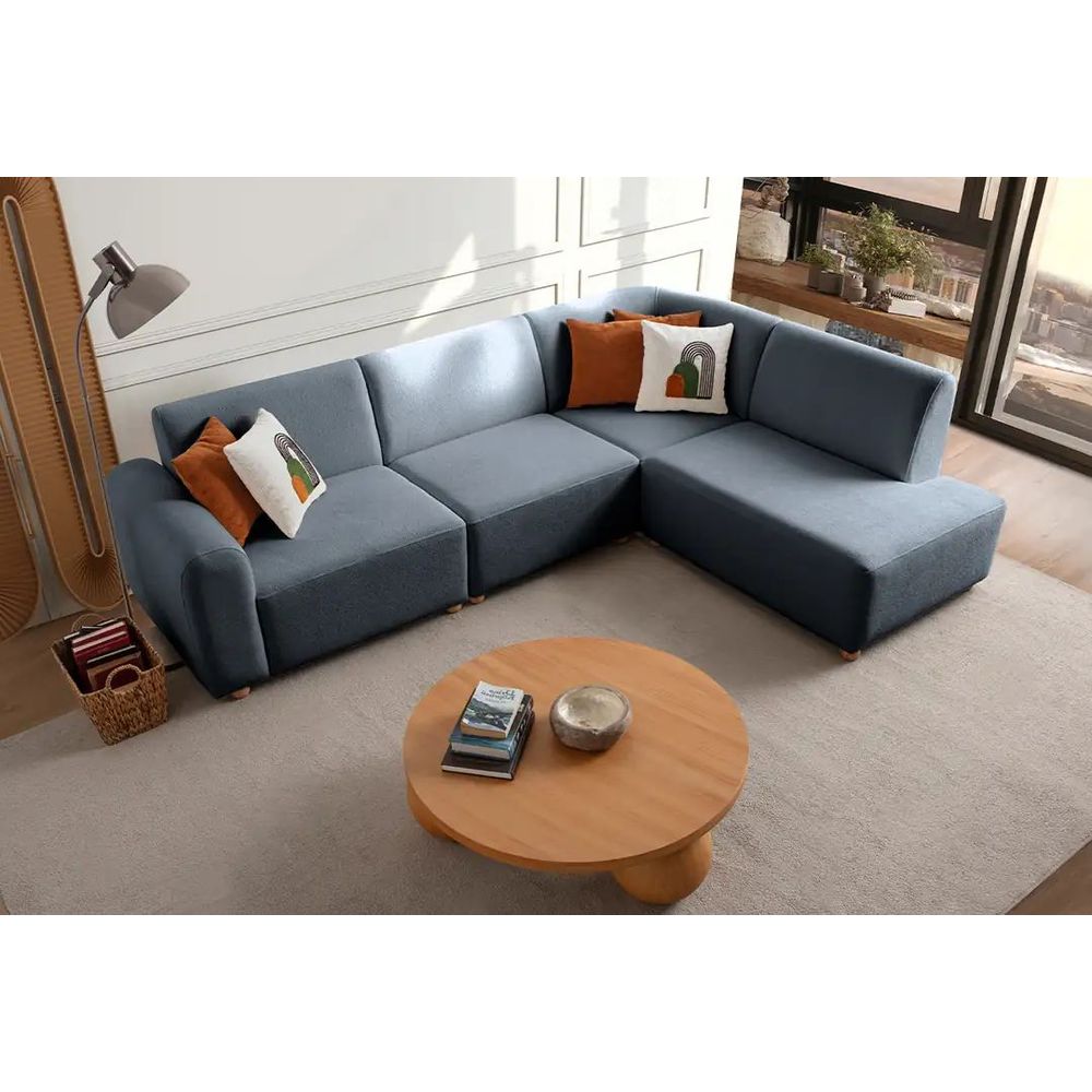 Ugaona Sofa S-Loft Right - Plava slika 4