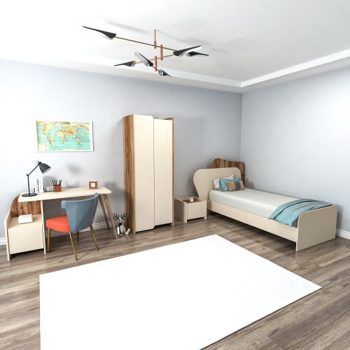 Suave Group 7 Light Walnut Beige Young Room Set slika 1