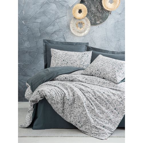 L'essential Maison Molly - Anthracite Anthracite
White
Grey Ranforce Double Quilt Cover Set slika 1