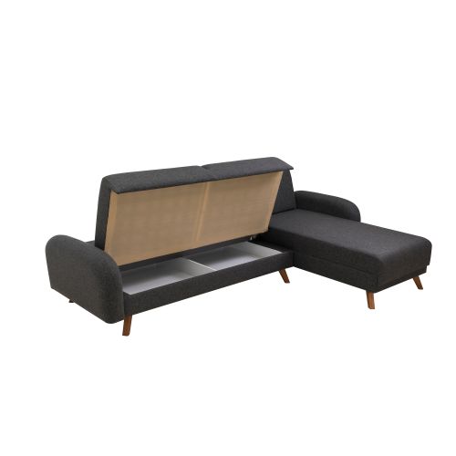 Atelier Del Sofa Hera 1 Ugao - Antracit Antracit Ugaona Sofa na Razvlačenje slika 10