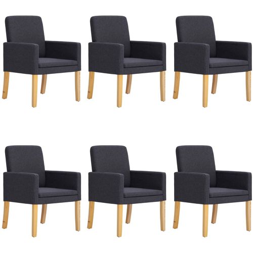 Blagovaonske stolice od tkanine 6 kom tamnosive slika 16