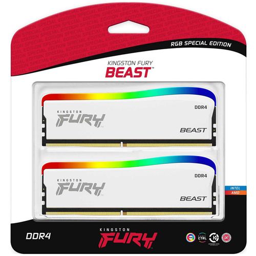 KINGSTON DIMM DDR4 32GB (2x16GB kit) 3600MT/s KF436C18BWAK2/32 Fury Beast RGB Special Edition slika 2