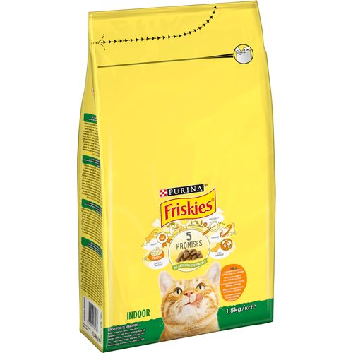 Friskies® Indoor, ukusna kombinacija piletine i puretine, s povrćem, 1,5 kg slika 1