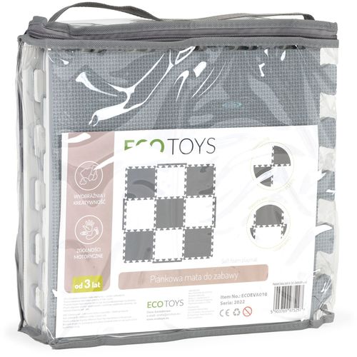 EcoToys edukativna podloga za igru slagalica sivo-bijela 89x89cm slika 7