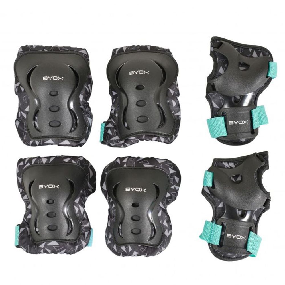 Byox Dječiji štitnici za dlanove, laktove i koljena Dazzle, Tirkiz - Veličina M (20-50kg) slika 1