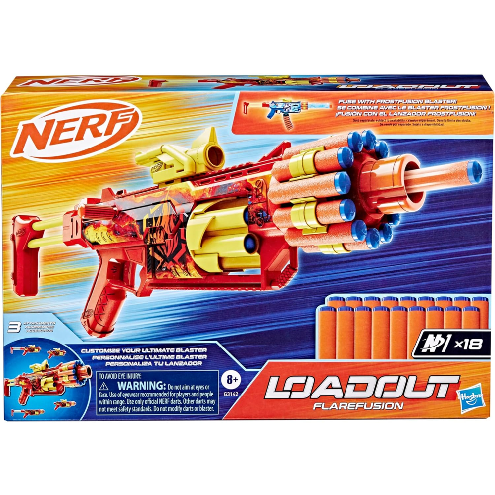 Nerf G3142 Puška sa mekim mecima Loadout Flarefusion slika 3