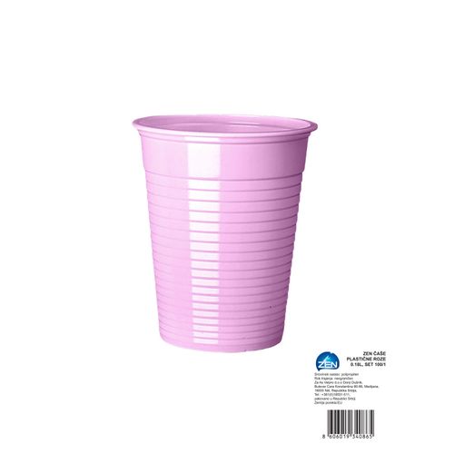 Zen čaše plastične roze   0,18L SET 100/1 slika 1