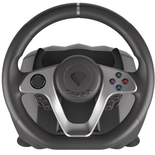 Natec NGK-1567 GENESIS SEABORG 400, Driving Wheel for PC/Console, 11.5-inch Wheel, Dual-motor Feedback, Gear Shift Pedals, Accelerator/Brake Pedals, 15 Buttons, 3.5mm, USB slika 1