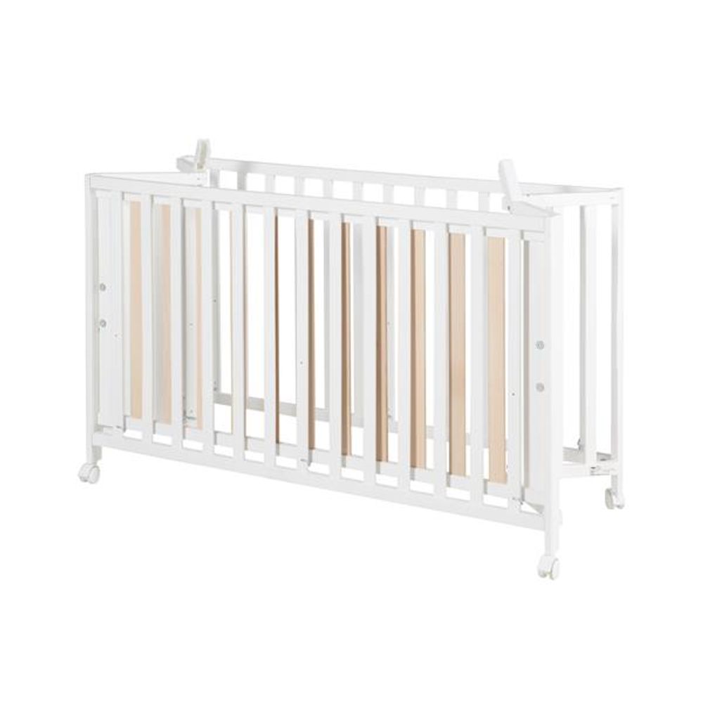 Roba Kids Drveni sklopivi krevetac 60x120 cm, Bijeli slika 3