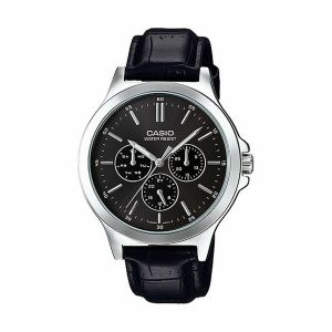 Muški sat Casio MULTIFUNCTION BLACK, LEATHER - Crna (Ø 41,5 mm)