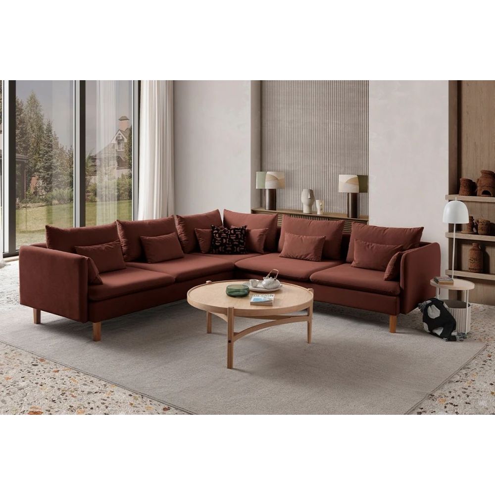 Ugaona Sofa Flexy L - boja: crvena pločica slika 2