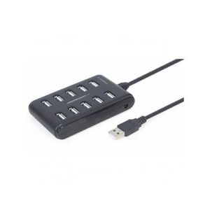 Gembird UHB-U2P10P-01 10-port USB 2.0 hub, black