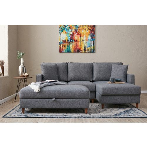 Atelier Del Sofa Kutna garnitura, Sivo, Eva Right - Grey slika 1