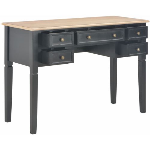 280071 Writing Desk Black 109,5x45x77,5 cm Wood slika 15