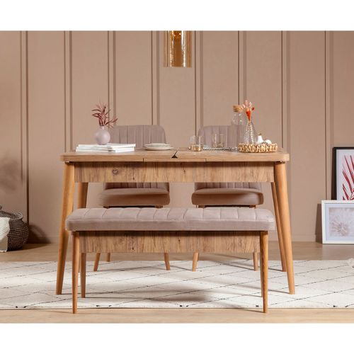 Woody Fashion Klupa, Atlantski bor Kamen, Vina Bench - Atlantic Pine, Stone slika 4