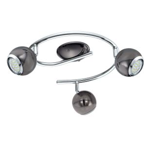 Eglo Bimeda reflektor/3, led, gu10, 3x3w, 3x240lm, nikl crni/krom 