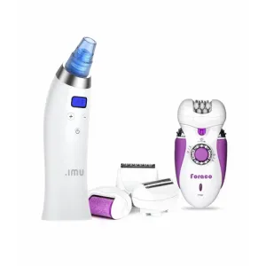 Set epilator Foraco 4 u1 & Umi aparat za čišćenje lica beli