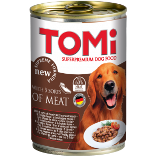 Tomi Hrana za pse konzerva 5 vrsta mesa 1200g slika 1
