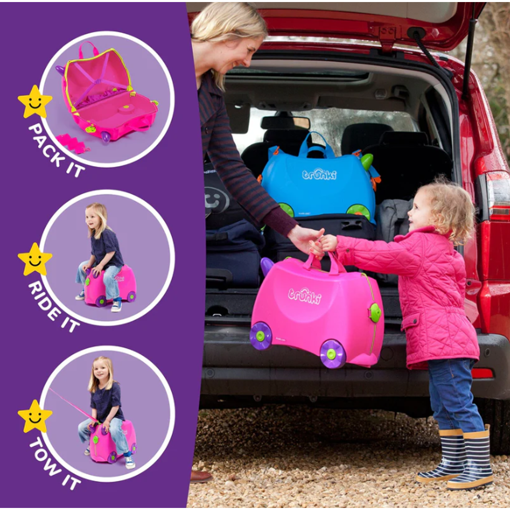 Trunki Dječiji kofer Trixie 3u1, Pink slika 4