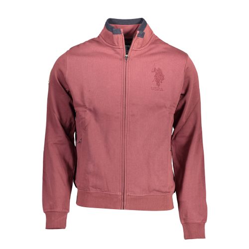 US POLO SWEATSHIRT WITH ZIP PURPLE MAN slika 1