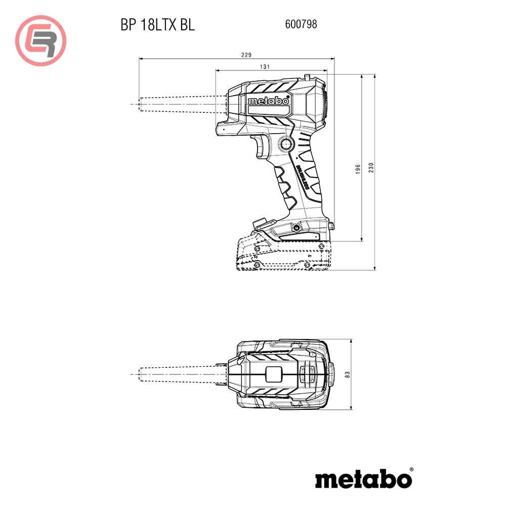 Metabo Puhalica – Duvač Aku BP 18 LTX BL / 18V (bez baterija i punjača) – 600798850 slika 10