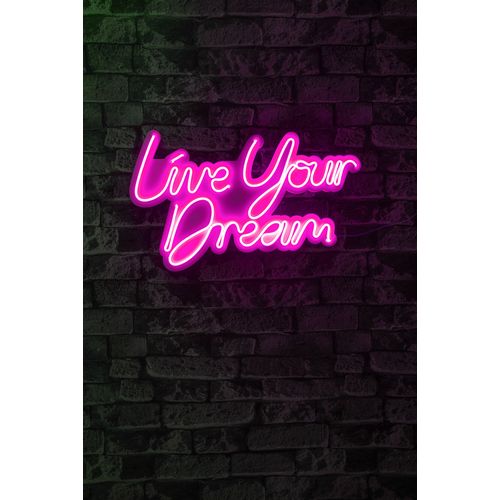 Wallity Ukrasna plastična LED rasvjeta, Live Your Dream - Pink slika 2