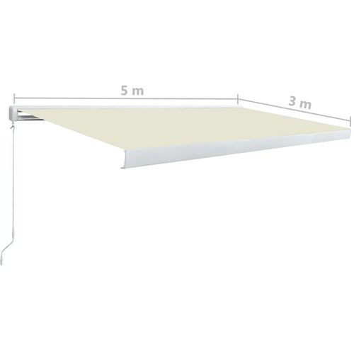 Kazetna tenda na ručno uvlačenje 500 x 300 cm krem slika 40