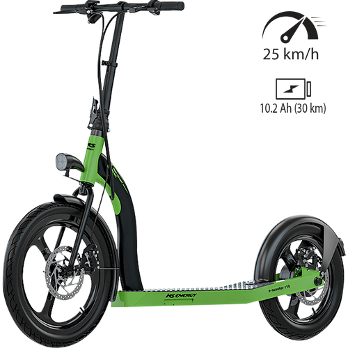 MS Energy Romobil, električni - r10  black / green slika 1