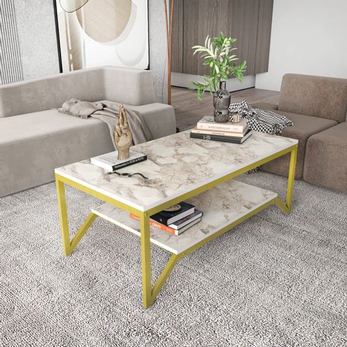 Flora - Gold, White Gold
White Coffee Table slika 1