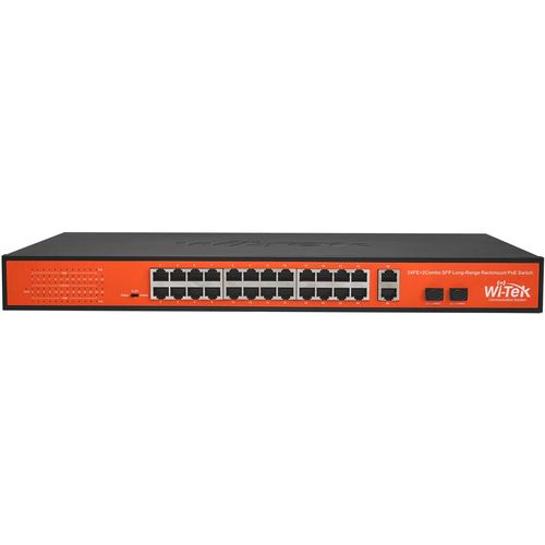 Wi-Tek WI-PS526G 24FE+2Combo Ports 48V PoE Switch with 24-Port PoE slika 1