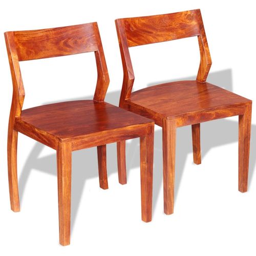 Blagovaonske stolice od masivnog bagremovog drva i šišama 2 kom slika 20