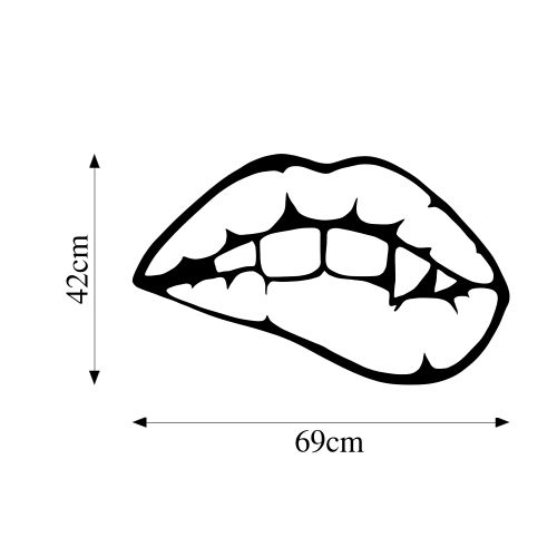 Wallity Metalna zidna dekoracija, Lips - 277 slika 6