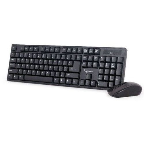 KBS-W-01 Gembird 2.4 GHz Slim Bezicni mis + tastatura US layout black slika 1