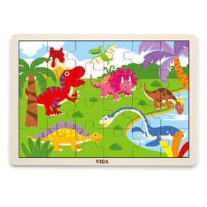 Viga 51460 Drvene Puzzle Dinosaurus 24 kom