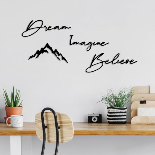 Wallity Metalna zidna dekoracija Dream Imagine Belive slika 2