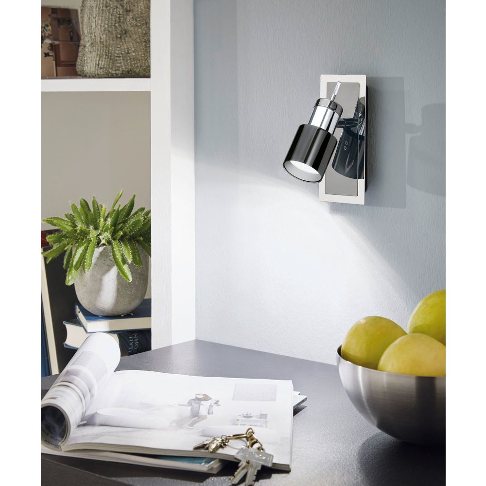 Eglo Davida 1 reflektor/1, led, gu10, 1x5w, 400lm, krom/crna  slika 5