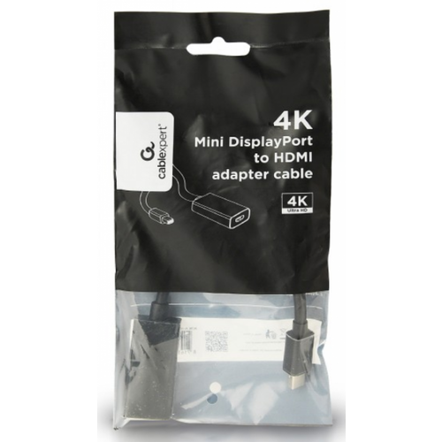 A-mDPM-HDMIF4K-01 Gembird 4K Mini DisplayPort to HDMI adapter cable, black slika 2
