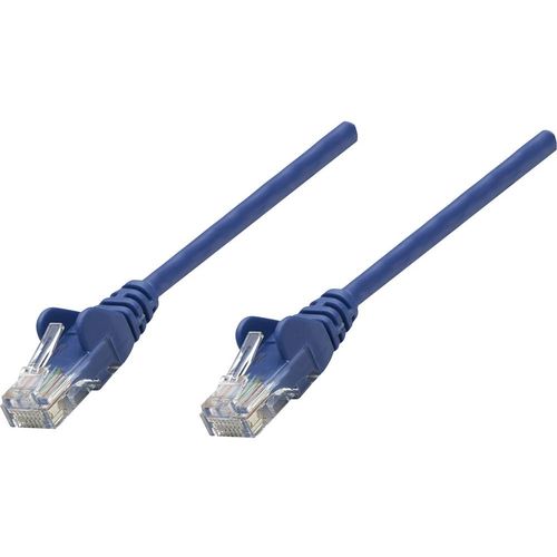 Intellinet 325936 RJ45 mrežni kabel, Patch kabel cat 5e U/UTP 10.00 m plava boja  1 St. slika 1