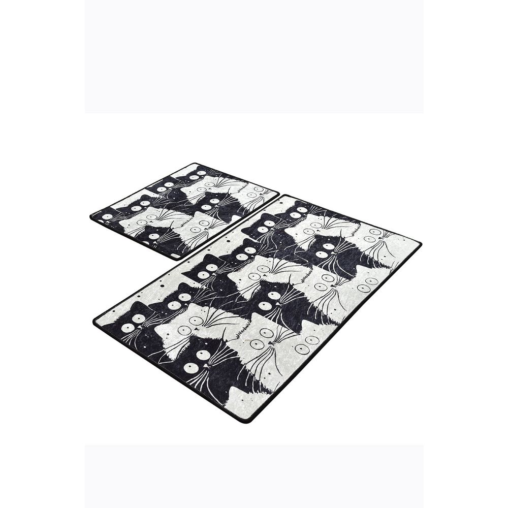 Set Kupatilskih Prostirki White Cats Multicolor (2 Komada) slika 2