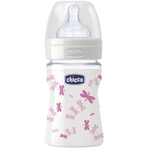 Chicco bočica staklena 150ml roza slika 2