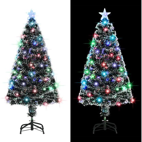 Umjetno božićno drvce sa stalkom LED 120 cm optička vlakna slika 1