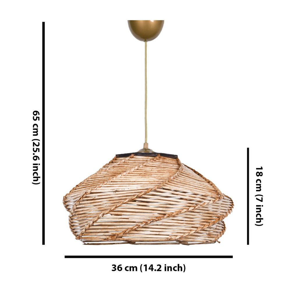 Luster Ovale Camel sa Drvenim Tijelom slika 6