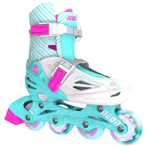 Yvolution Neon Inline Roleri 30-33 Tirkizno Roze slika 1